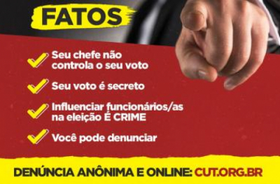 MPT registrou 173 denúncias de coação eleitoral