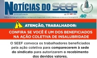 Trabalhadores beneficiados pela ação de insalubridade do Shopping Itaguaçu deverão comparecer ao SEEF
