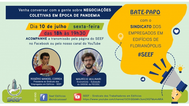 SEEF propõe um &quot;Bate-papo&quot; virtual com os trabalhadores e trabalhadoras em edifícios