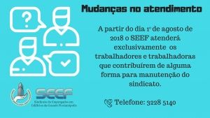 Mudanças no atendimento