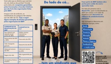 SEEF lança campanha de sindicalização: abra a porta para mais direitos e vantagens